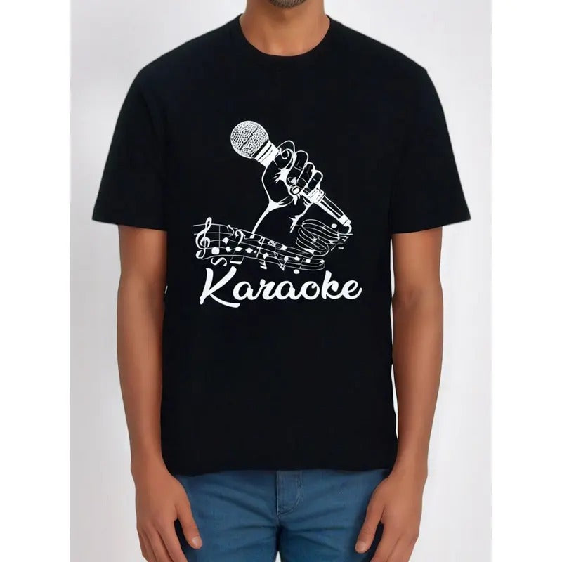 Karaoke Bar Singer Party Music Microphone Notes Song - Adult & Kids T-Shirts, Sweatshirts & Hoodies apparel design preview 1