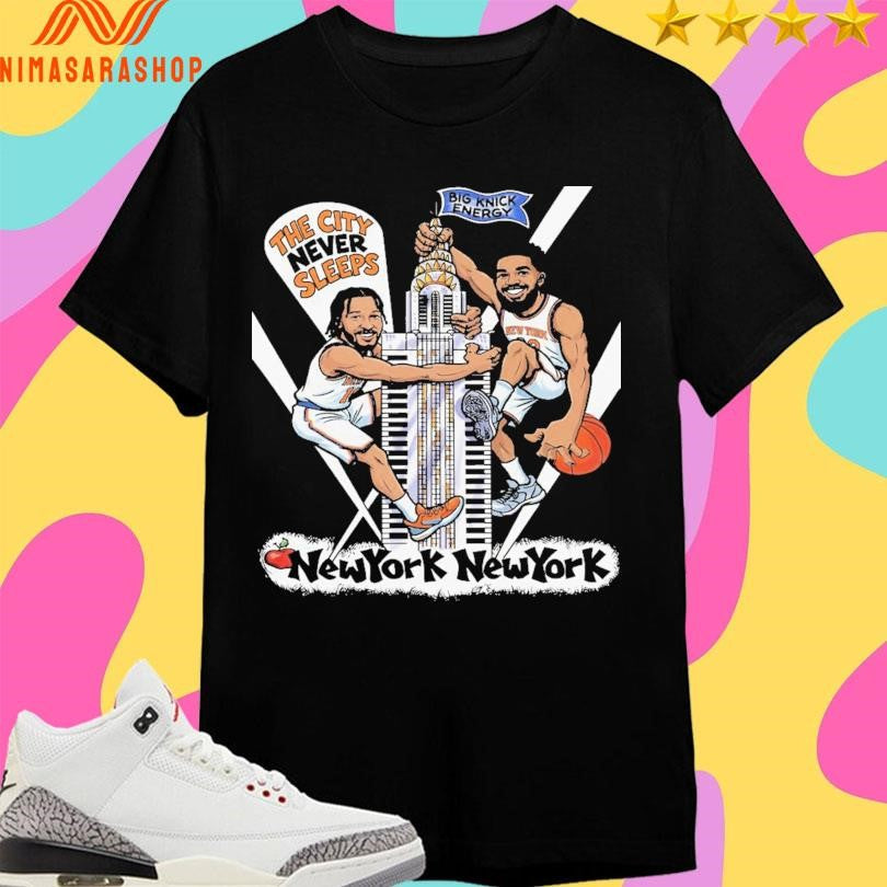 Karl-Anthony Towns And Jalen Brunson New York State - Adult & Kids T-Shirts, Sweatshirts & Hoodies apparel design preview 1