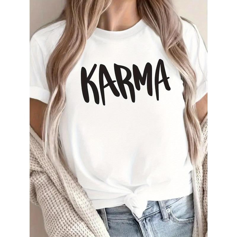 Karma Letter Crew Neck Short Sleeve Spring Summer - Adult & Kids T-Shirts, Sweatshirts & Hoodies apparel design preview 1