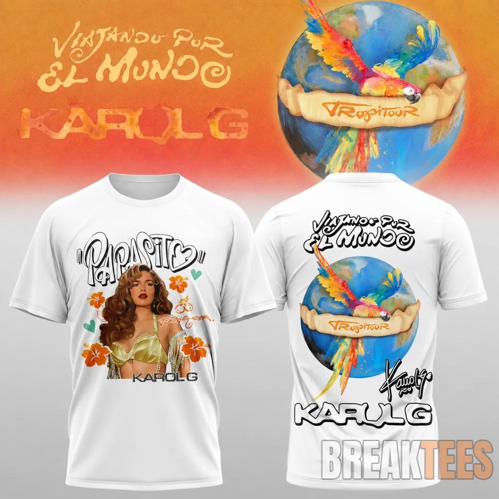 Karol G Viajando Por El Mundo Tour 2026 For Fans - Adult & Kids T-Shirts, Sweatshirts & Hoodies apparel design preview 1