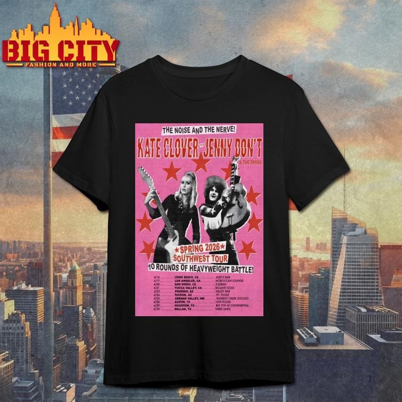 Kate Clover VS Jenny Don't Spring 2026 Southwest Tour - Adult & Kids T-Shirts, Sweatshirts & Hoodies apparel design preview 1