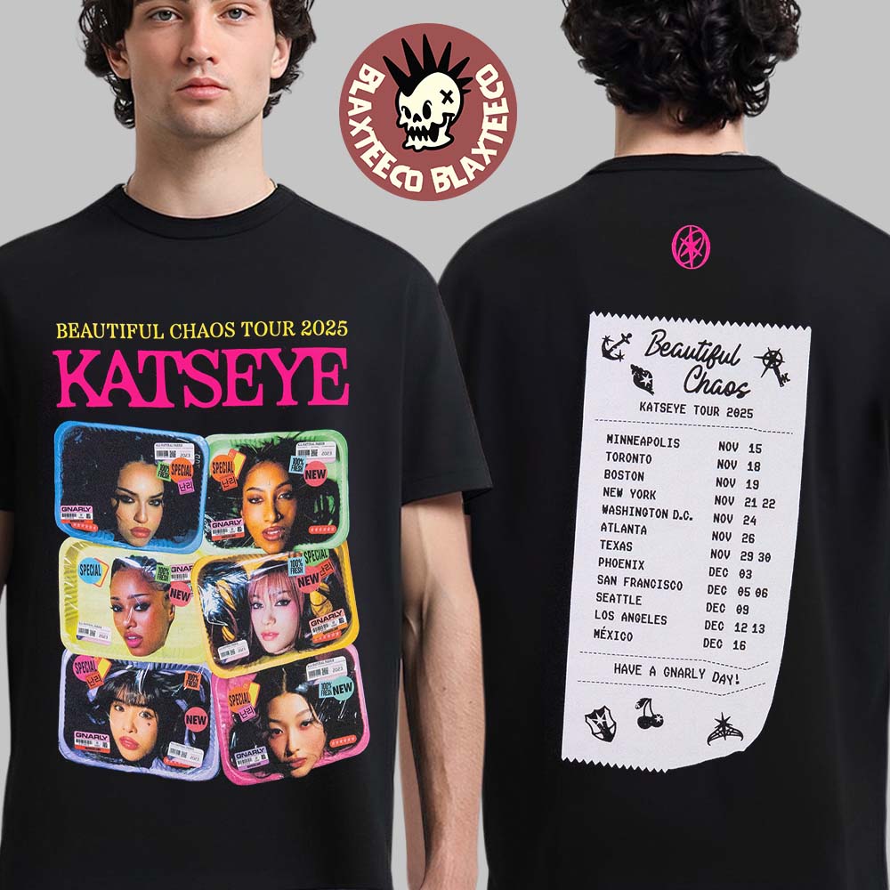 Katseye Beautiful Chaos Tour 2025 Merch Collection - Adult & Kids T-Shirts, Sweatshirts & Hoodies apparel design preview 1