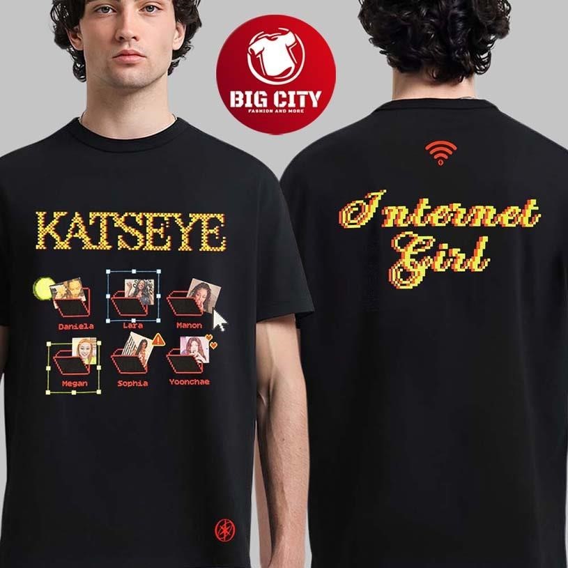 Katseye Internet Girl Album Merch Members Memes Two - Adult & Kids T-Shirts, Sweatshirts & Hoodies apparel design preview 1