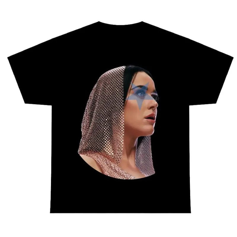 Kattyy Perryy Blue Star Craze Cotton Fabric - Adult & Kids T-Shirts, Sweatshirts & Hoodies apparel design preview 1