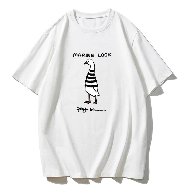 Kawaii Duck Printed Summer Soft Short Sleeve Female - Adult & Kids T-Shirts, Sweatshirts & Hoodies apparel design preview 1