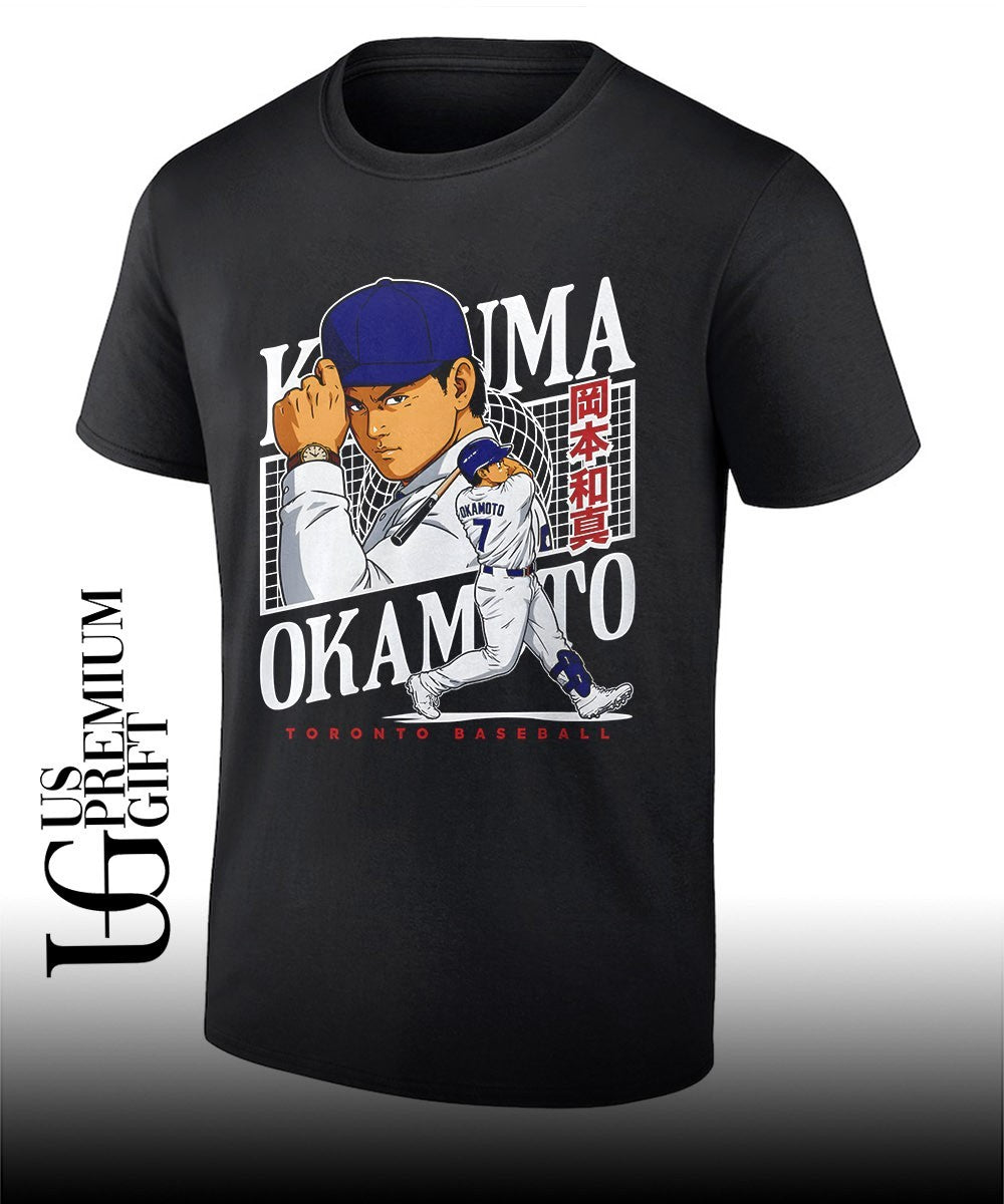 Kazuma Okamoto Yomiuri 7 Toronto Blue Jays Baseball - Adult & Kids T-Shirts, Sweatshirts & Hoodies apparel design preview 1