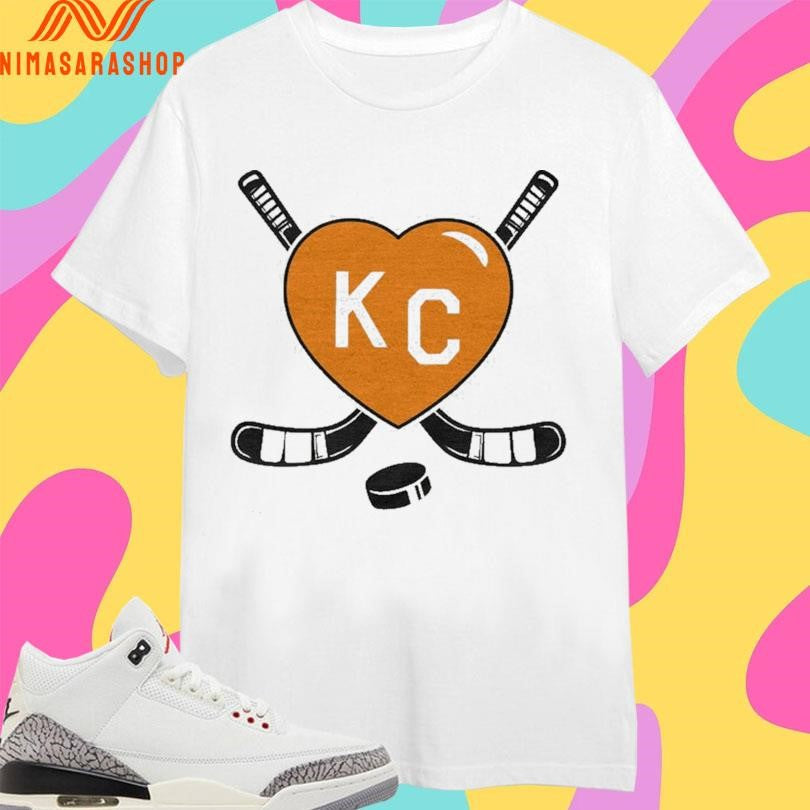 Kc Mavs Hockey Stick Heart Vintage - Adult & Kids T-Shirts, Sweatshirts & Hoodies apparel design preview 1