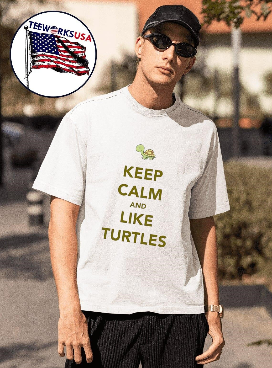 Keep Calm And Like Turtles - Adult & Kids T-Shirts, Sweatshirts & Hoodies apparel design preview 1