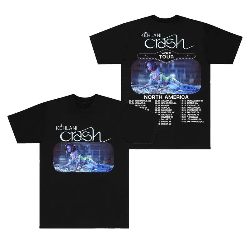 Kehlani Crash World Tour New Logo Summer Short Sleeve - Adult & Kids T-Shirts, Sweatshirts & Hoodies apparel design preview 1