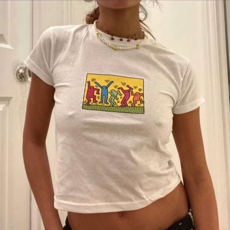 Keith Haring Dancing Baby Y2K Music 90s Coquette - Adult & Kids T-Shirts, Sweatshirts & Hoodies apparel design preview 1