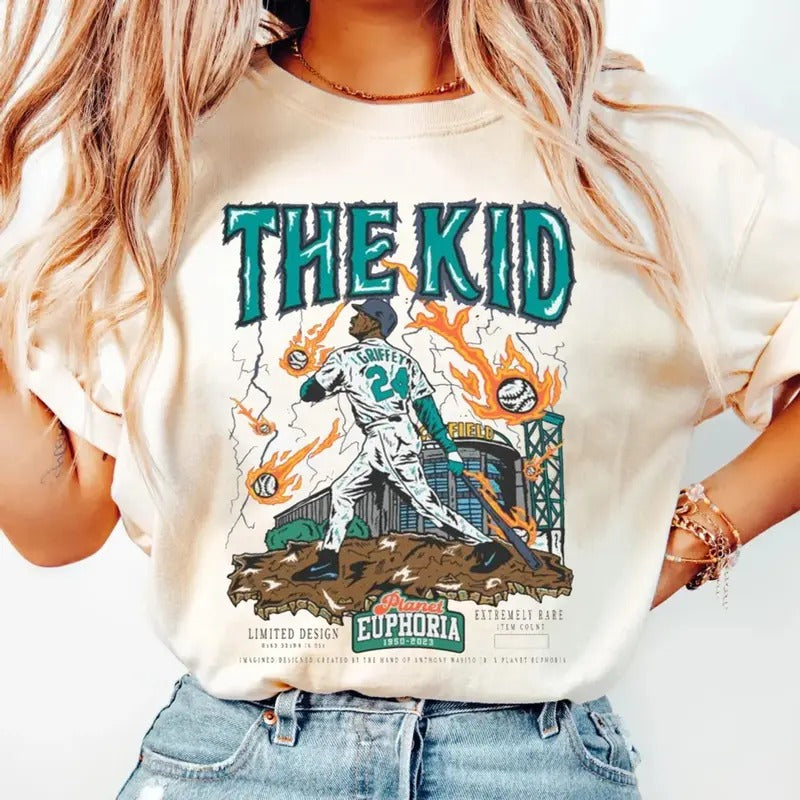 Ken Griffey Seattle Classic Jr Kid Sport Retro - Adult & Kids T-Shirts, Sweatshirts & Hoodies apparel design preview 1