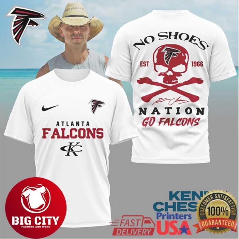 Kenny Chesney No Shoes Nation x Atlanta Falcons - Adult & Kids T-Shirts, Sweatshirts & Hoodies apparel design preview 1