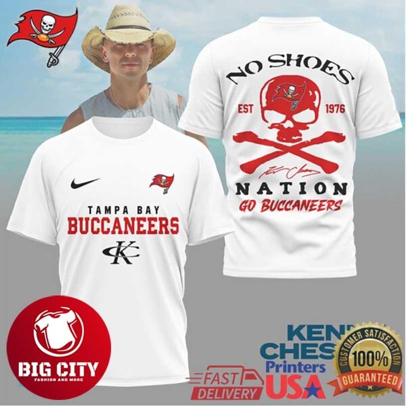 Kenny Chesney No Shoes Nation x Tampa Bay Buccaneers - Adult & Kids T-Shirts, Sweatshirts & Hoodies apparel design preview 1