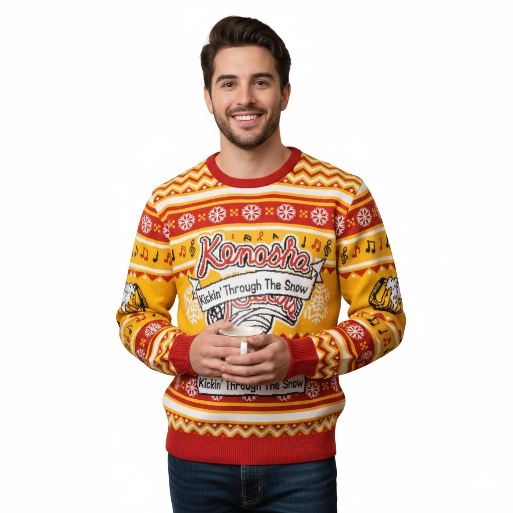 Kenosha Kickers Band Logo Ugly Christmas Sweater - Holiday Gift product image 2