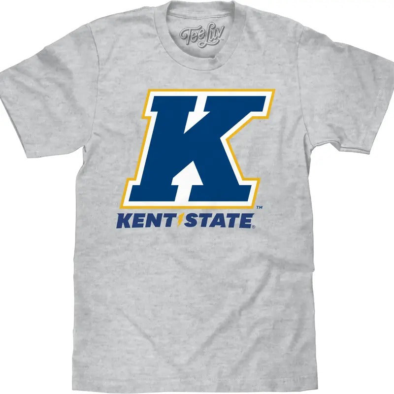 Kent State University Logo Athletic Gray Heather - Adult & Kids T-Shirts, Sweatshirts & Hoodies apparel design preview 1