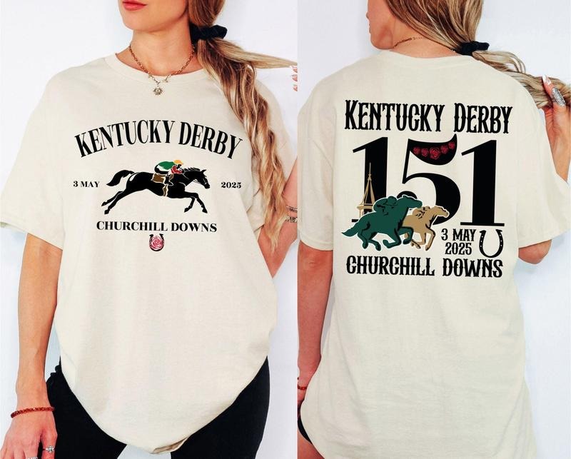 Kentucky Derby Race 2025 Weekend Horse Racing - Adult & Kids T-Shirts, Sweatshirts & Hoodies apparel design preview 1