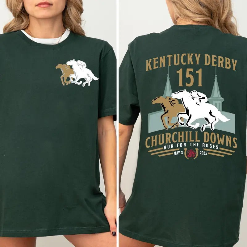 Kentucky Derby Race 2025 Horse Racing Lover Party - Adult & Kids T-Shirts, Sweatshirts & Hoodies apparel design preview 1