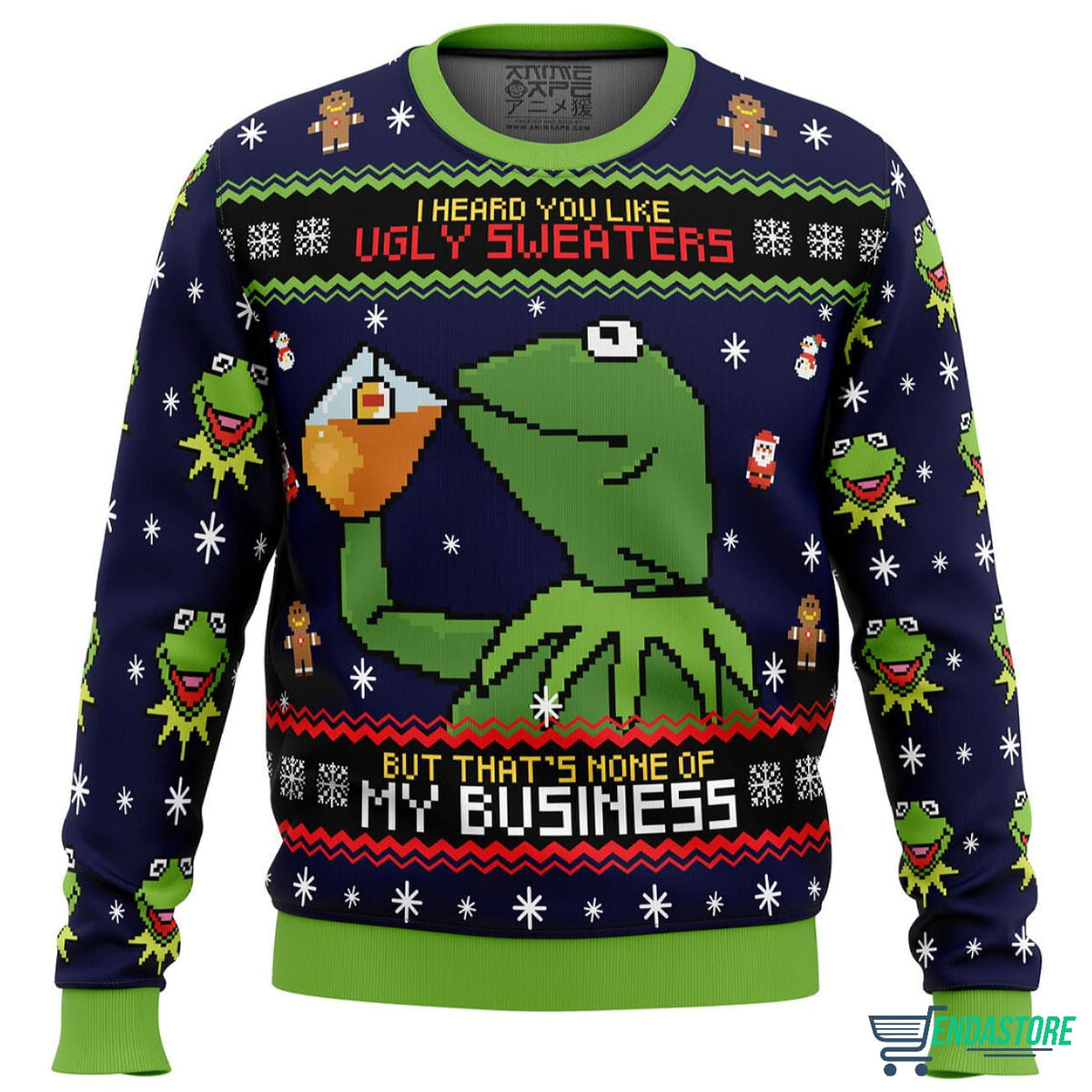 Kermit the Frog 3D Ugly Christmas Sweater - Holiday Gift product image