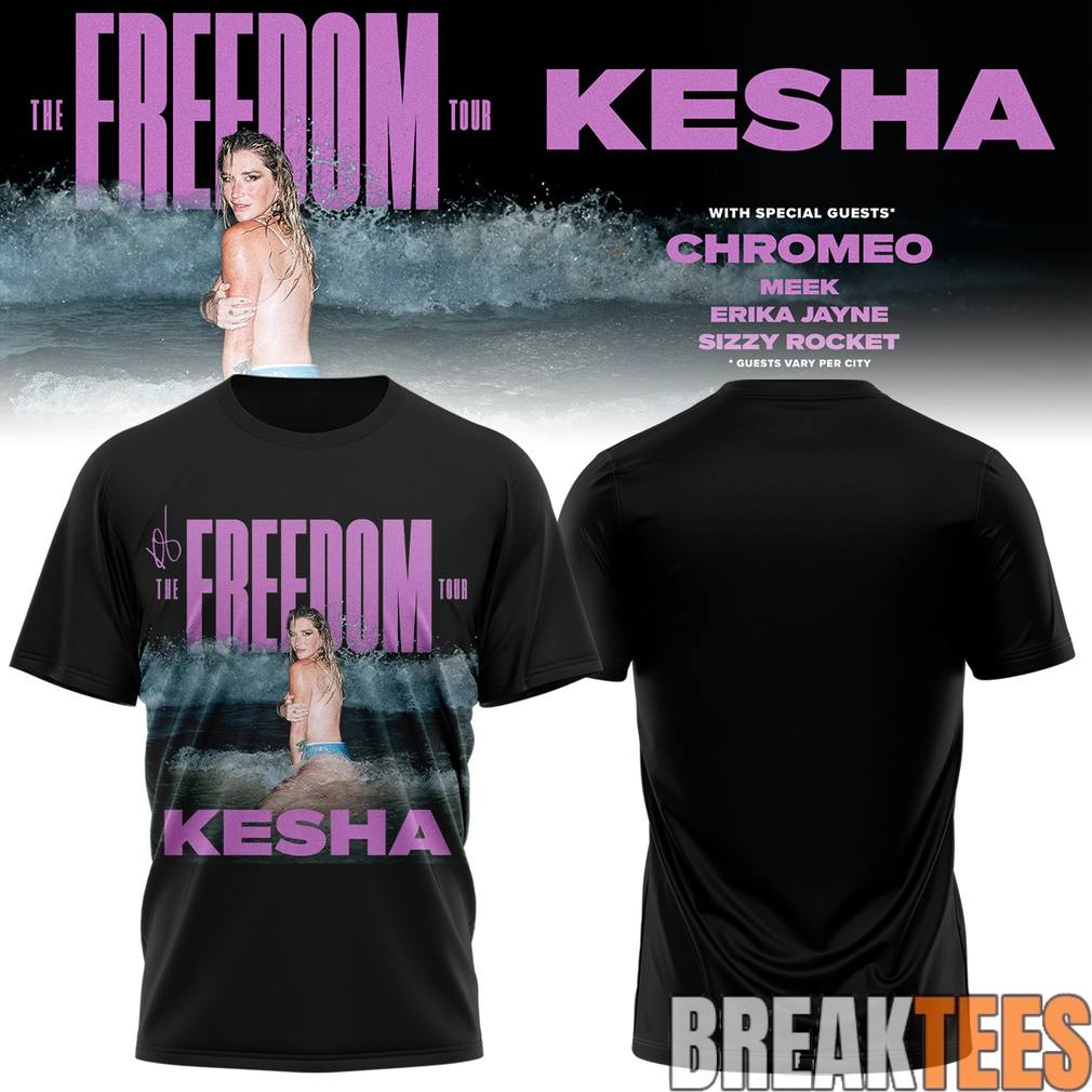 Kesha The Freedom Tour 2026 - Adult & Kids T-Shirts, Sweatshirts & Hoodies apparel design preview 1