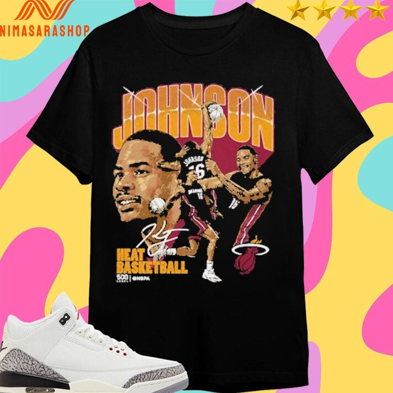 Keshad Johnson Miami Heat Basketball Collage - Adult & Kids T-Shirts, Sweatshirts & Hoodies apparel design preview 1