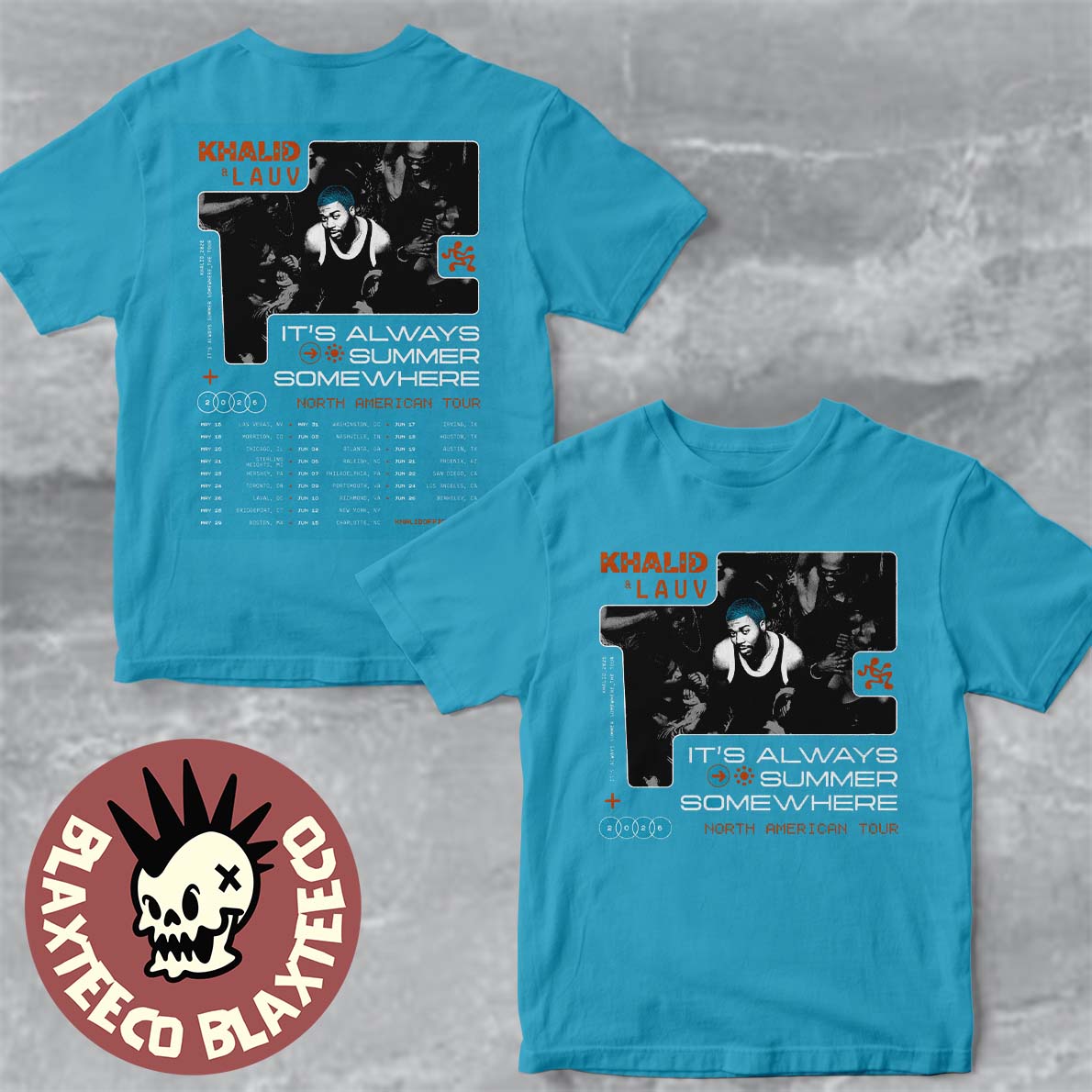 Khalid And Lauv It's Always Summer Somewhere North - Adult & Kids T-Shirts, Sweatshirts & Hoodies apparel design preview 1