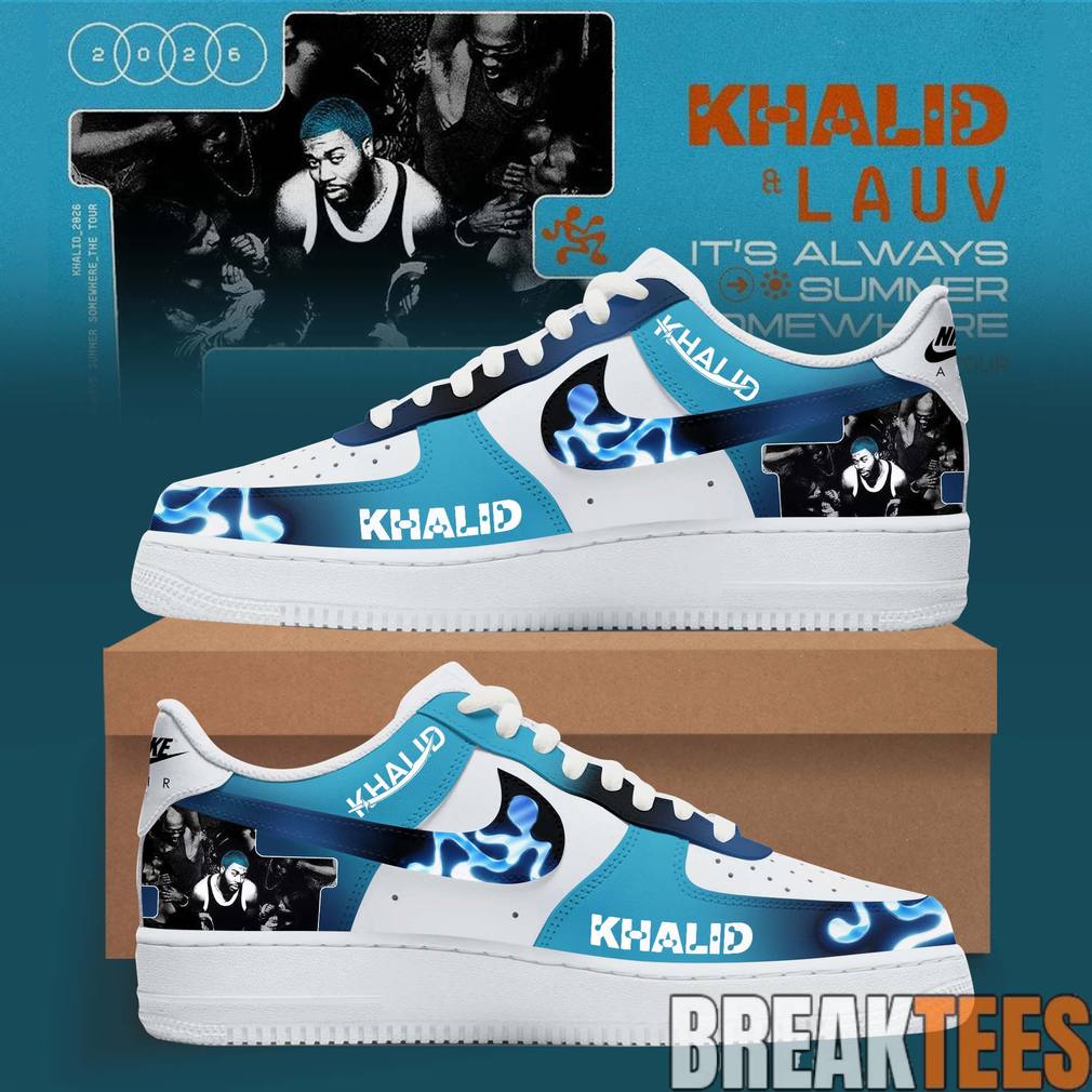 Khalid It's Always Summer Somewhere 'Blue Custom Air - Adult & Kids T-Shirts, Sweatshirts & Hoodies apparel design preview 1