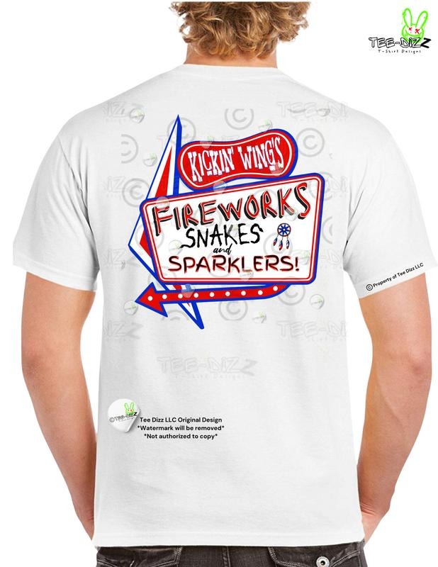 Kickin' Wing'S 4th July Funny - Adult & Kids T-Shirts, Sweatshirts & Hoodies apparel design preview 1