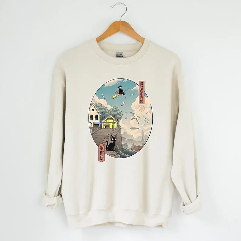 Kiki'S Delivery Service Jiji Studio Ghibli Hayao - Adult & Kids T-Shirts, Sweatshirts & Hoodies apparel design preview 1
