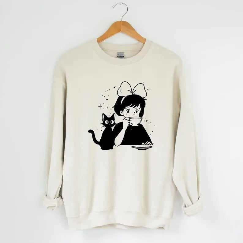 Kiki'S Delivery Service Jiji Studio Ghibli Hayao - Adult & Kids T-Shirts, Sweatshirts & Hoodies apparel design preview 1