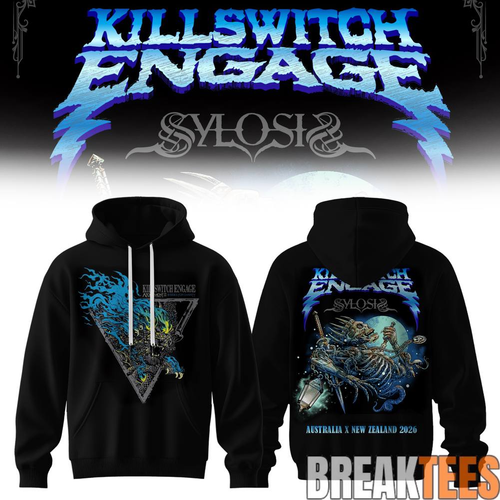 Killswitch Engage Australia and New Zealand Tour 2026 - Adult & Kids T-Shirts, Sweatshirts & Hoodies apparel design preview 1