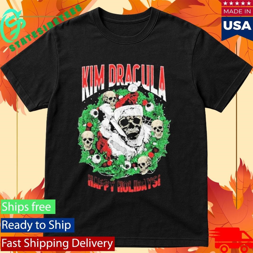 Kim Dracula Santa Wreath - Adult & Kids T-Shirts, Sweatshirts & Hoodies apparel design preview 1