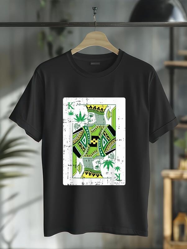 King Weed Playing Card Marijuana Cool Pot Smoker - Adult & Kids T-Shirts, Sweatshirts & Hoodies apparel design preview 1