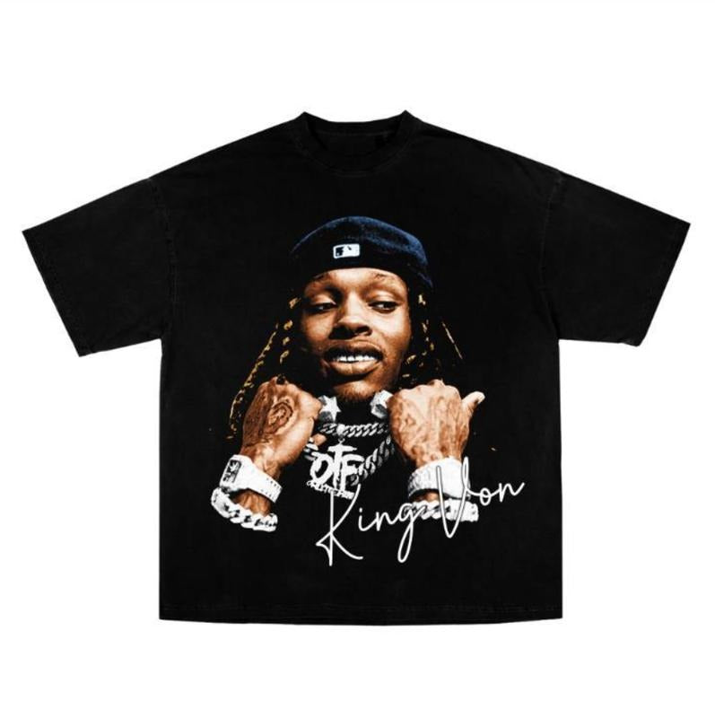 King Von Vintage Rapper Music Concert Fans Top - Adult & Kids T-Shirts, Sweatshirts & Hoodies apparel design preview 1