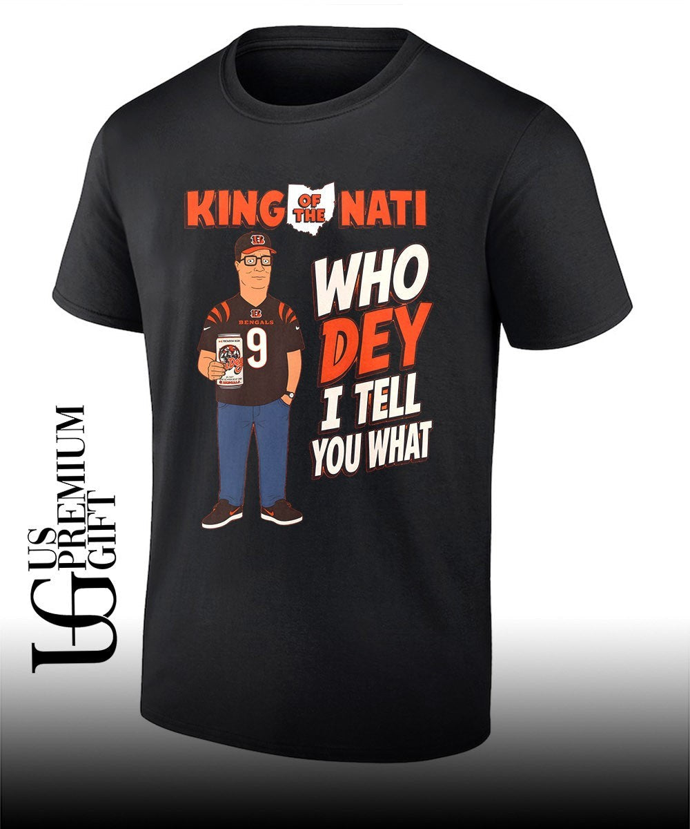 King of the Nati Who Dey I tell you what Cincinnati - Adult & Kids T-Shirts, Sweatshirts & Hoodies apparel design preview 1