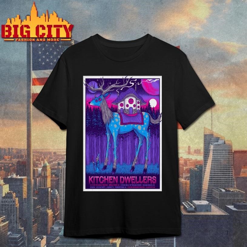 Kitchen Dwellers California Tour Feb 2026 Poster - Adult & Kids T-Shirts, Sweatshirts & Hoodies apparel design preview 1