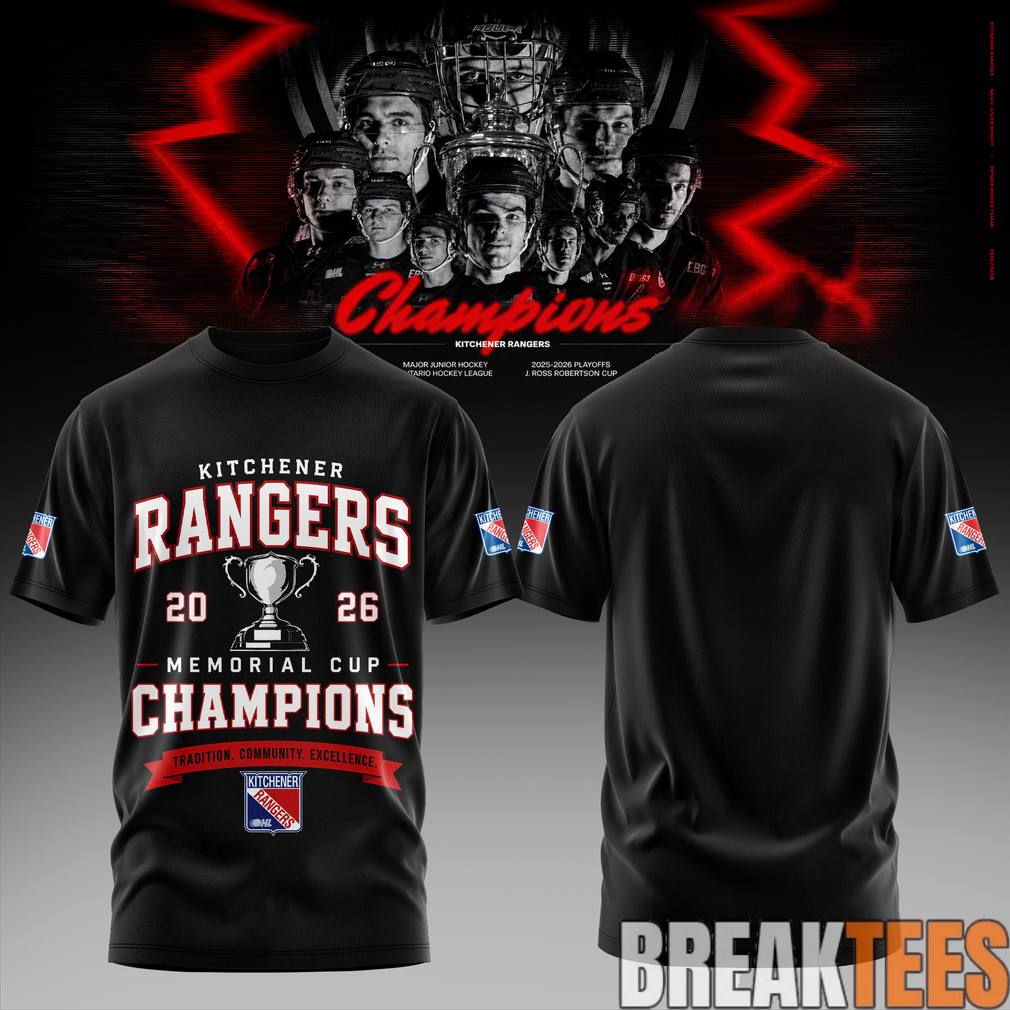 Kitchener Rangers 2026 Memorial Cup Champions - Adult & Kids T-Shirts, Sweatshirts & Hoodies apparel design preview 1