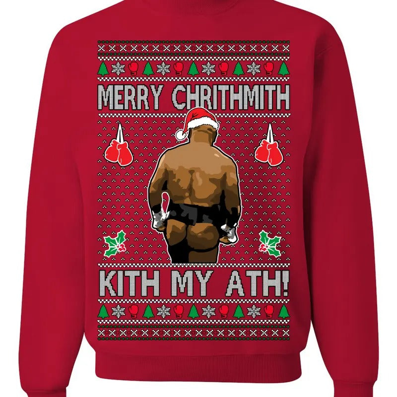 Kith My Ath Mike Tyson Fight Meme Ugly Merry Cotton - Adult & Kids T-Shirts, Sweatshirts & Hoodies apparel design preview 1