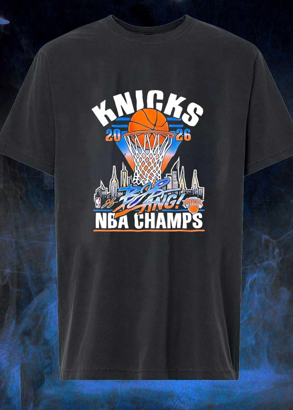 Knicks 2026 NBA CHAMPS New York City Basketball BING - Adult & Kids T-Shirts, Sweatshirts & Hoodies apparel design preview 1