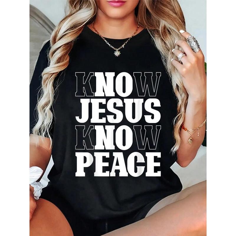 Know Jesus Peace Religion God Church Short Sleeve - Adult & Kids T-Shirts, Sweatshirts & Hoodies apparel design preview 1