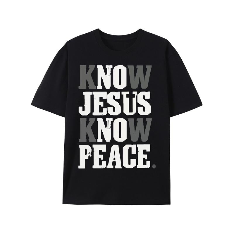 Know Jesus Peace Faith God Christian Christ Religious - Adult & Kids T-Shirts, Sweatshirts & Hoodies apparel design preview 1