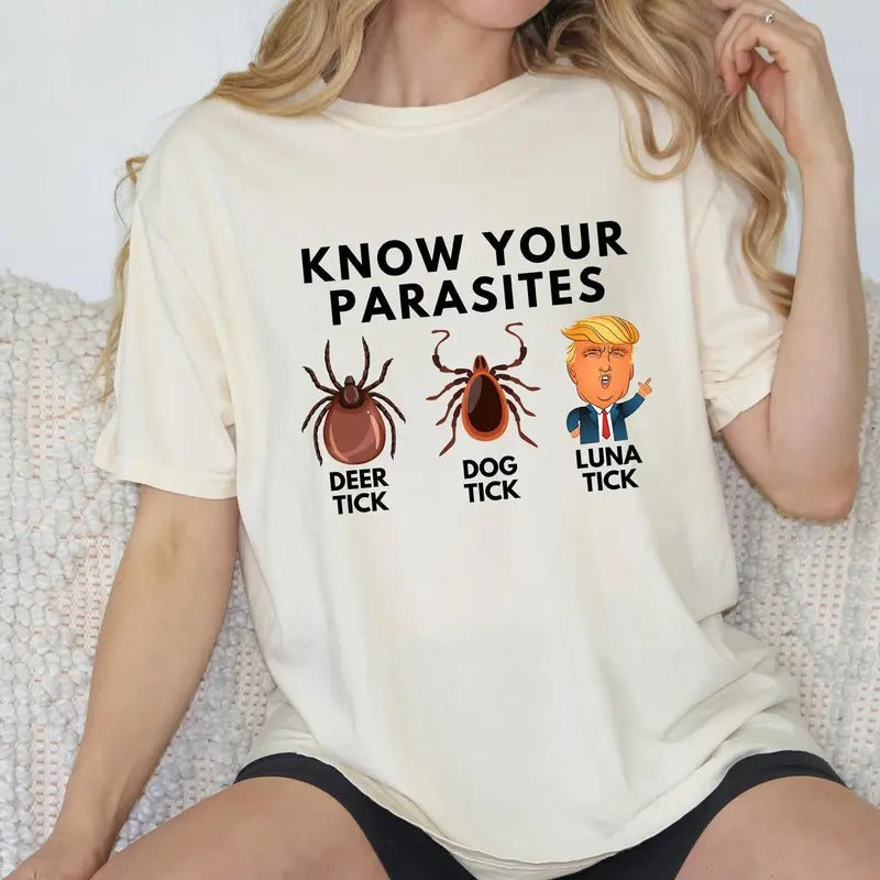 Know Your Parasites Vote Political Voting - Adult & Kids T-Shirts, Sweatshirts & Hoodies apparel design preview 1