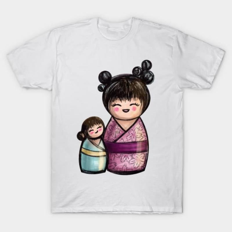 Kokeshis Mother Daughter - Adult & Kids T-Shirts, Sweatshirts & Hoodies apparel design preview 1