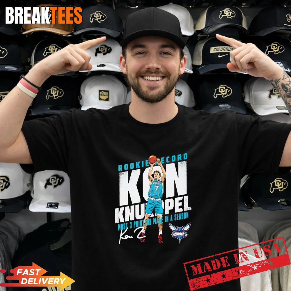 Kon Knueppel most 3 pointers made in a season - Adult & Kids T-Shirts, Sweatshirts & Hoodies apparel design preview 1