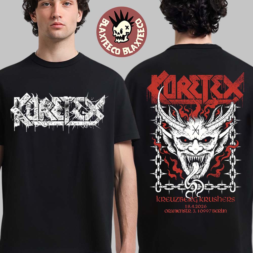 Kreator X Coretex Berlin Germany 2026 Exclusive At - Adult & Kids T-Shirts, Sweatshirts & Hoodies apparel design preview 1