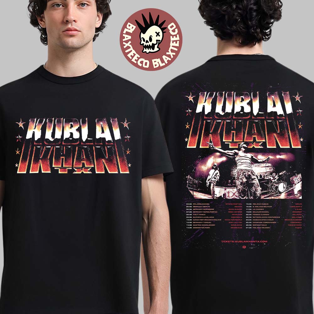 Kublai Khan TX EU And UK Summer 2026 Tour Schedule - Adult & Kids T-Shirts, Sweatshirts & Hoodies apparel design preview 1