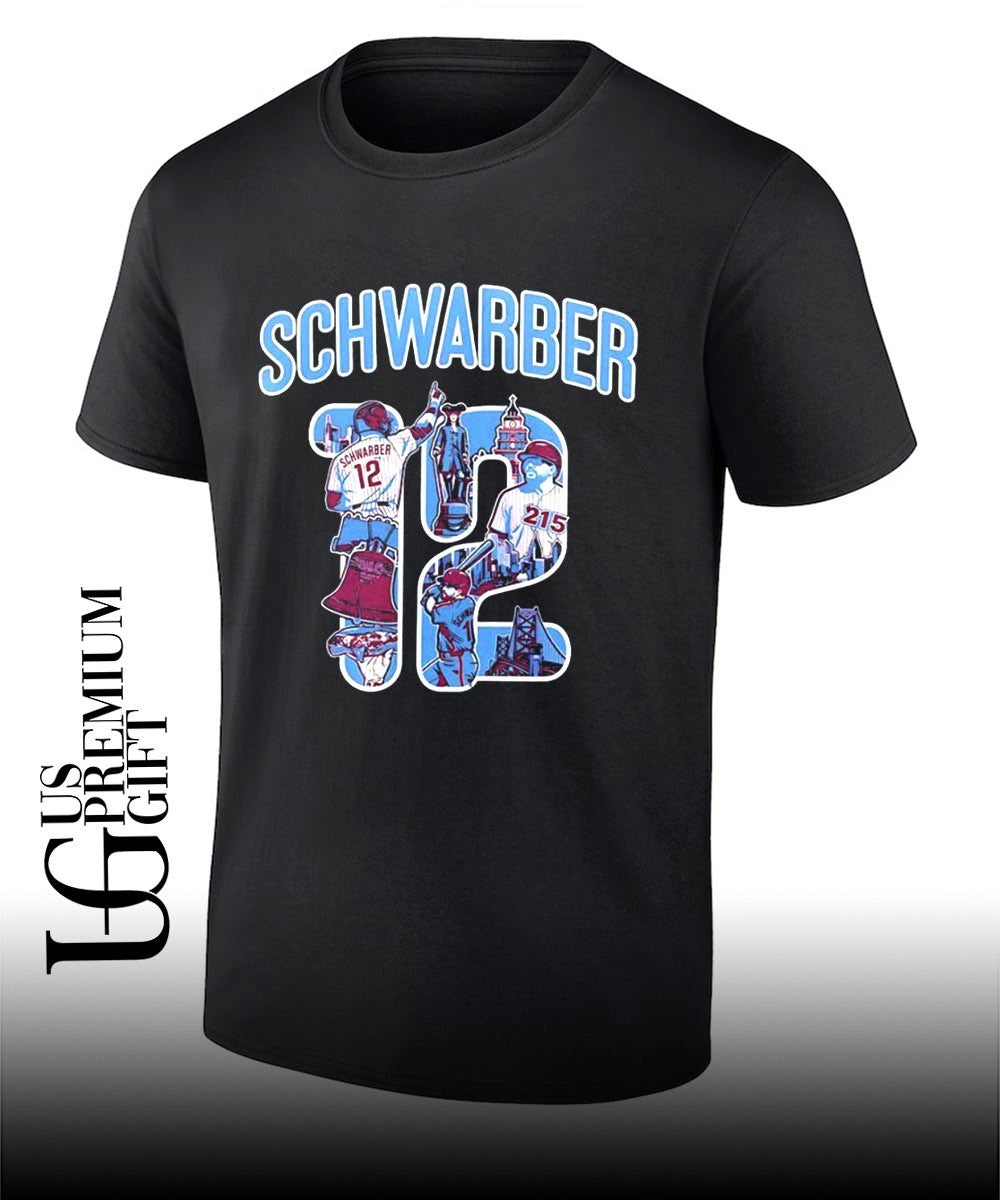 Kyle Schwarber Philadelphia Phillies MLB logo - Adult & Kids T-Shirts, Sweatshirts & Hoodies apparel design preview 1