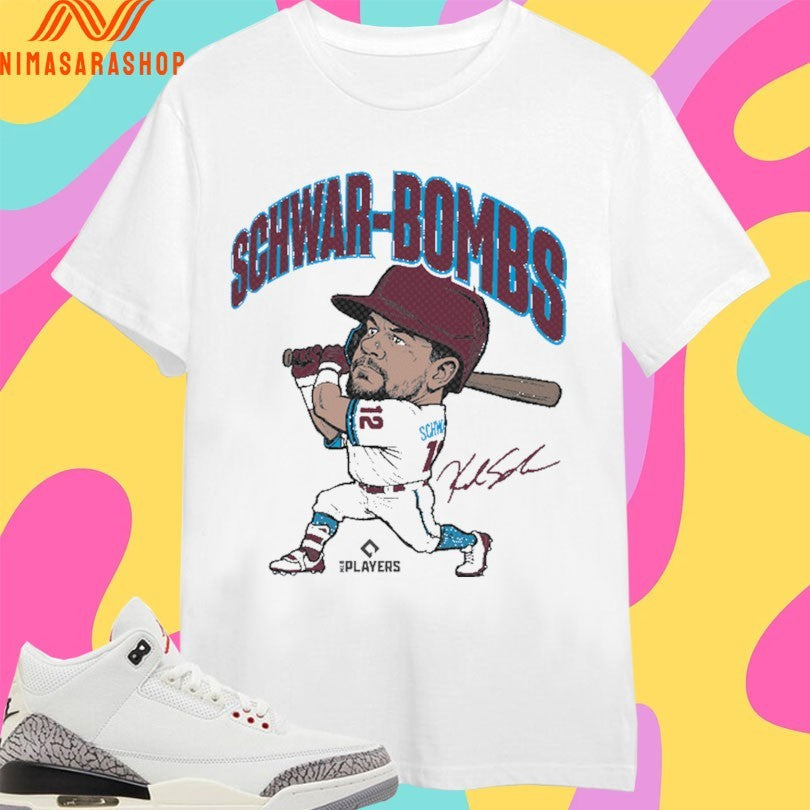 Kyle Schwarber Philadelphia Phillies Mlb Schwar-Bombs - Adult & Kids T-Shirts, Sweatshirts & Hoodies apparel design preview 1