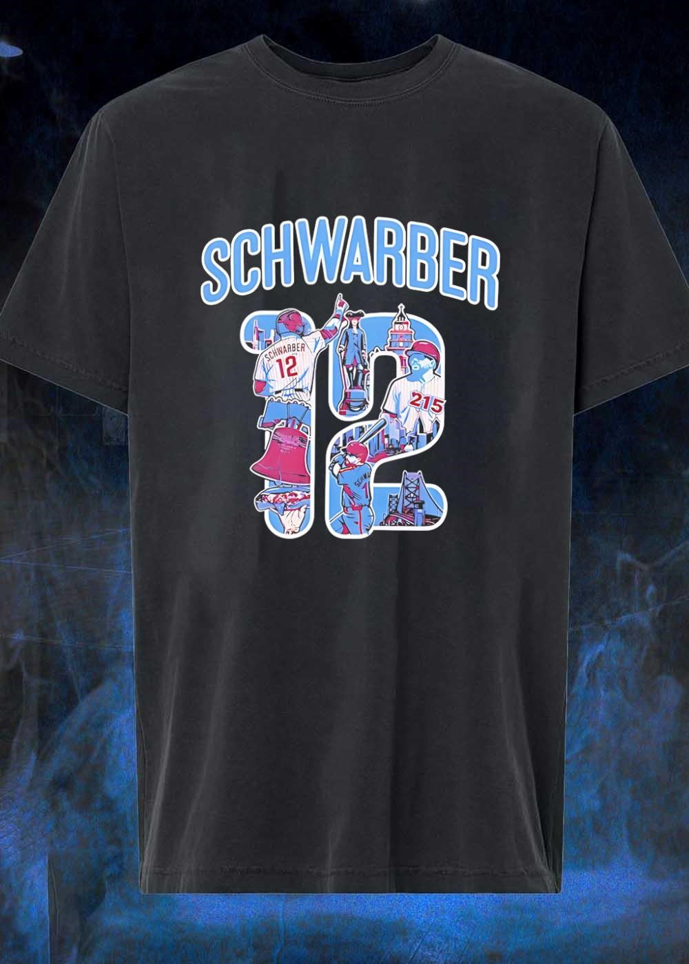 Kyle Schwarber Philadelphia Phillies 12 Bell Statue - Adult & Kids T-Shirts, Sweatshirts & Hoodies apparel design preview 1