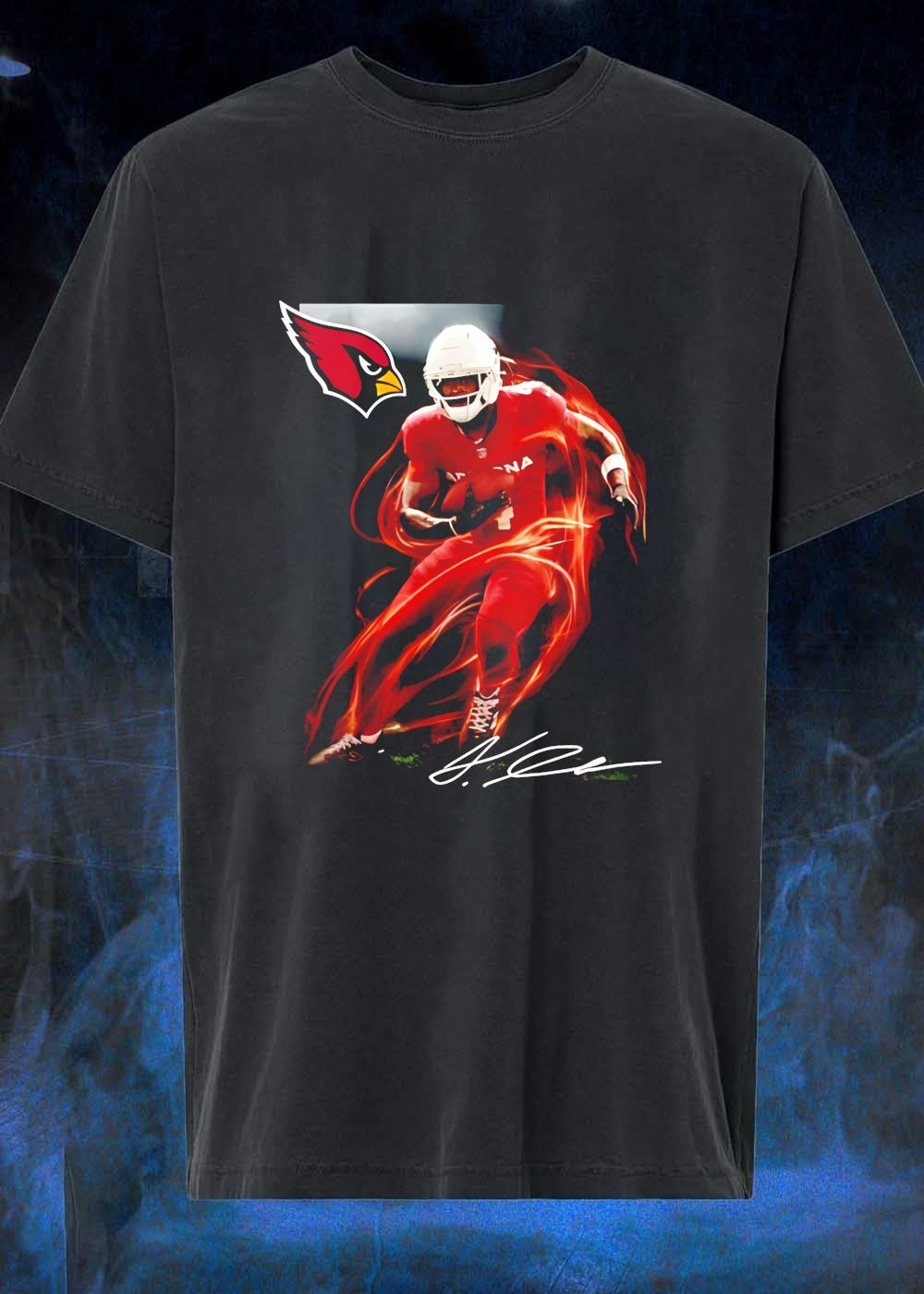 Kyler Murray Arizona Cardinals Running Football - Adult & Kids T-Shirts, Sweatshirts & Hoodies apparel design preview 1