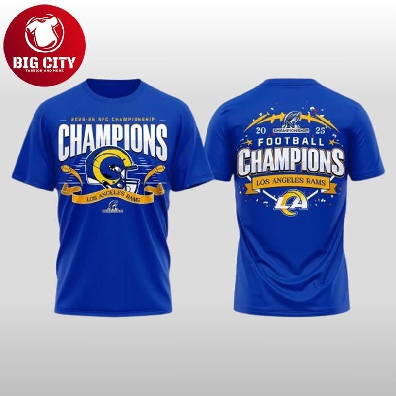 LA Rams NFC Championship Two Sided - Adult & Kids T-Shirts, Sweatshirts & Hoodies apparel design preview 1
